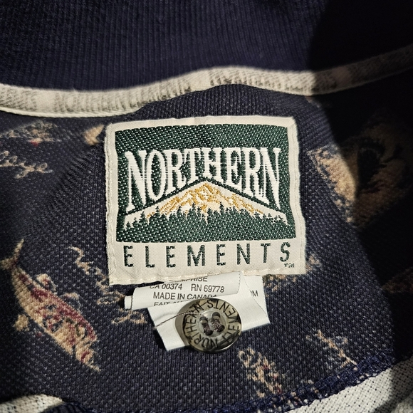 Vintage Northern Elements AOP Polo Long Sleeves - Picture 3 of 6